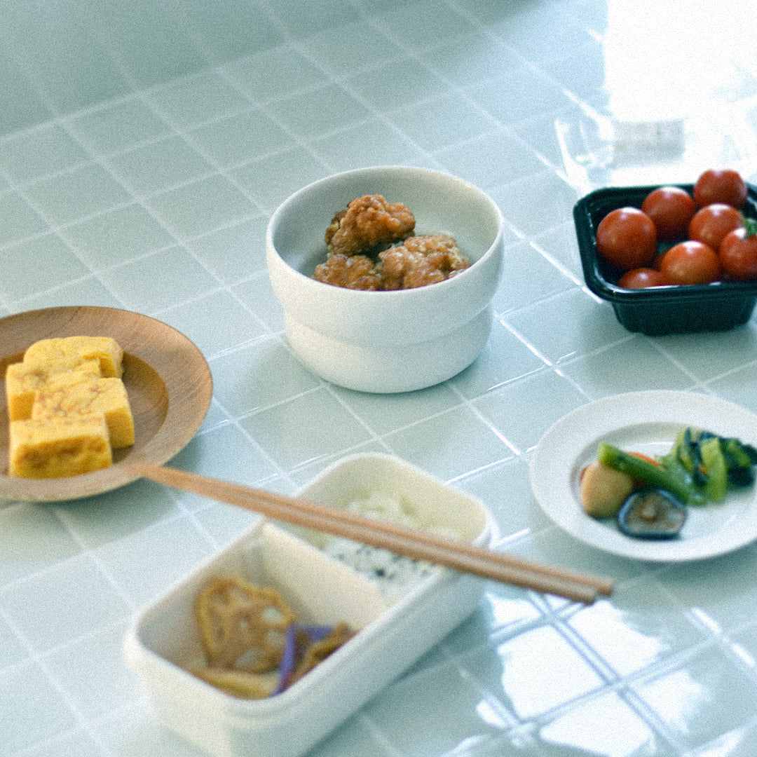 おわん 磁器 / ホワイト×ビスク