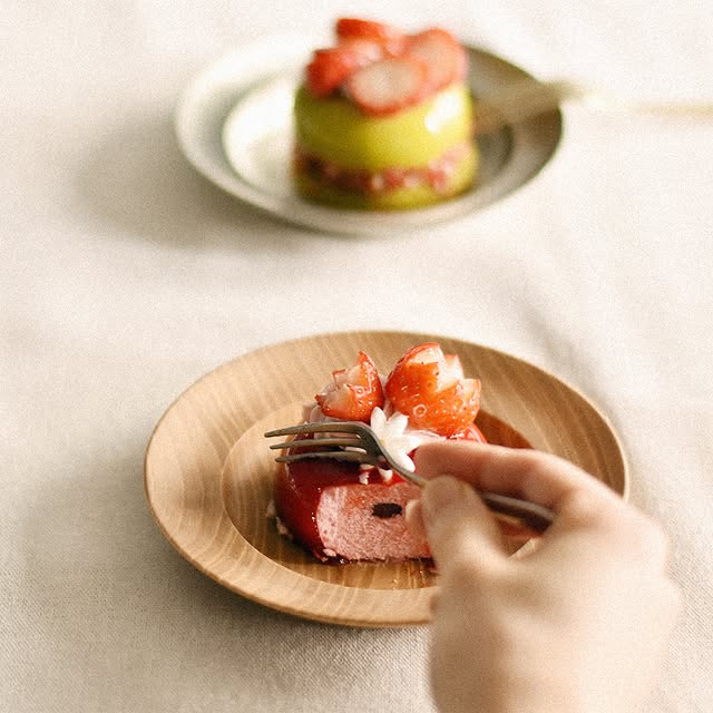 平皿S けやき / クリアー