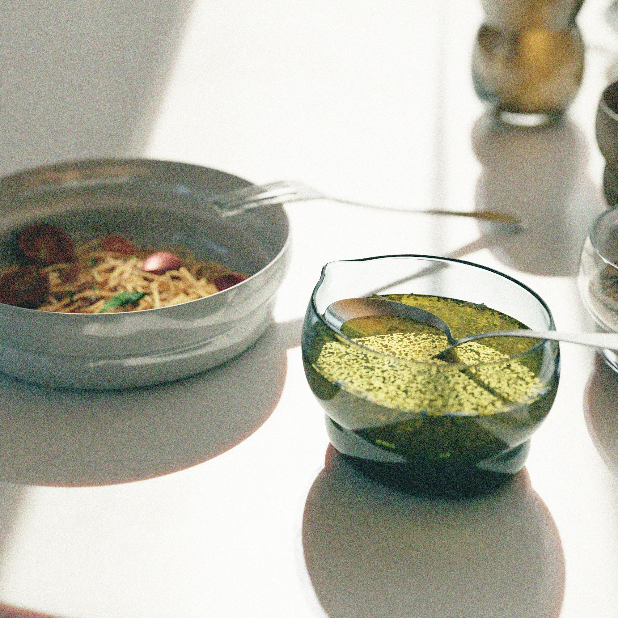 片口(大) ガラス / インディゴ