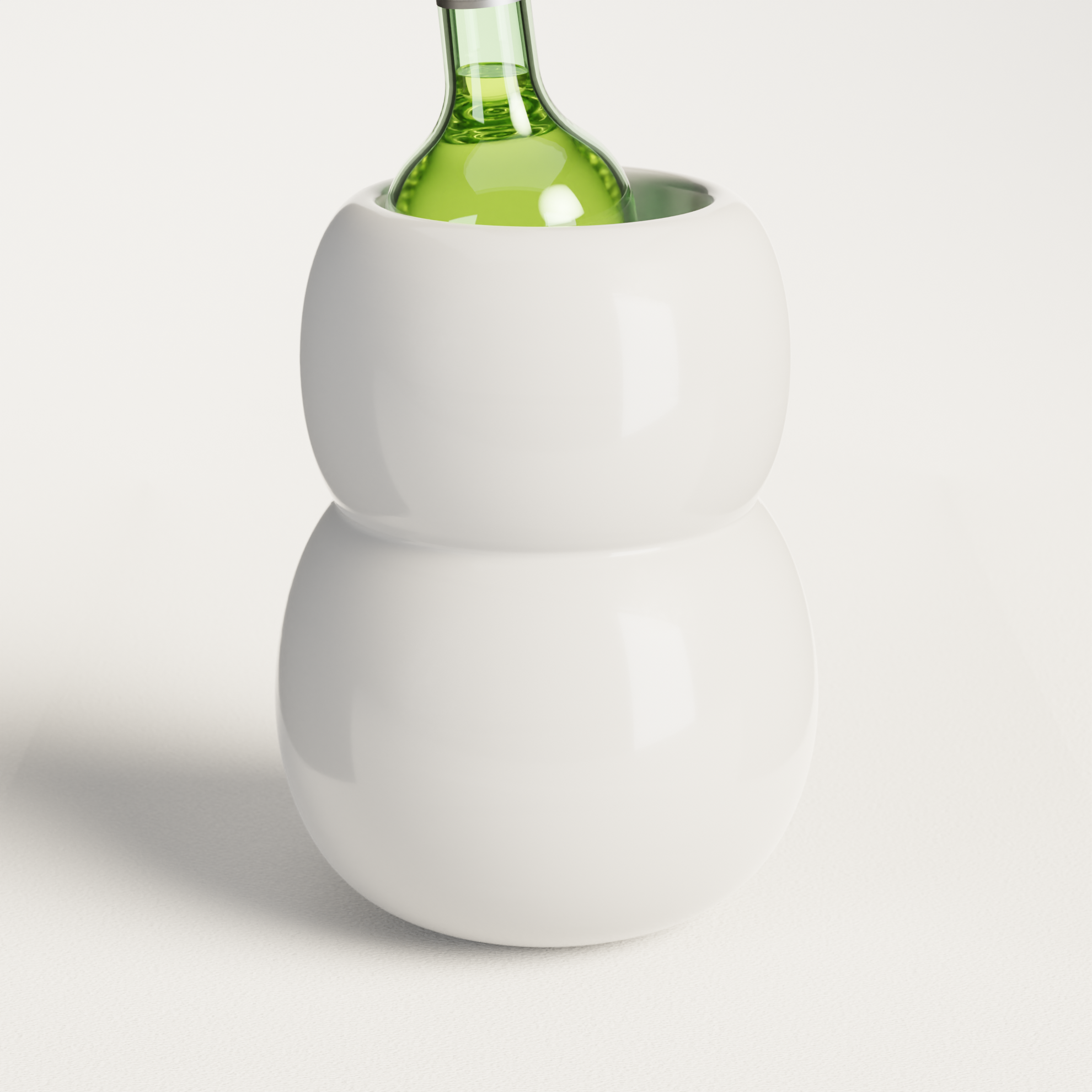 ワインクーラー ステンレス/シアーホワイト