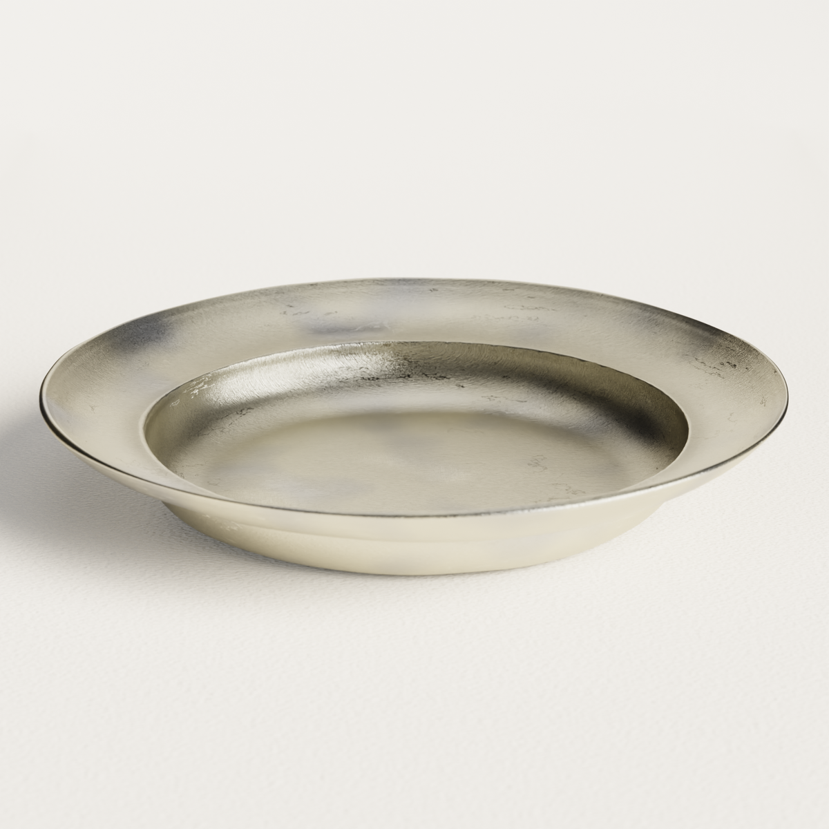 イリス　錫満月皿 錫デザート皿 – 烟月・えんげつ / Pewter dessert plate